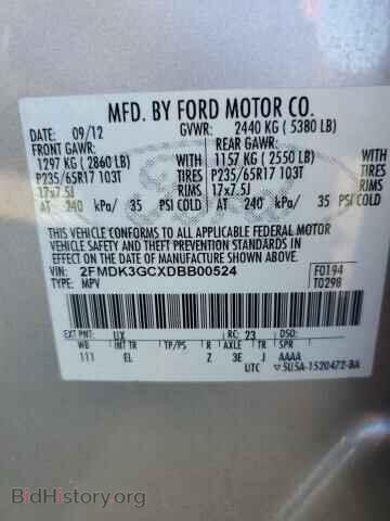 2013 FORD EDGE - VIN: 2FMDK3GCXDBB00524 - Photo 13