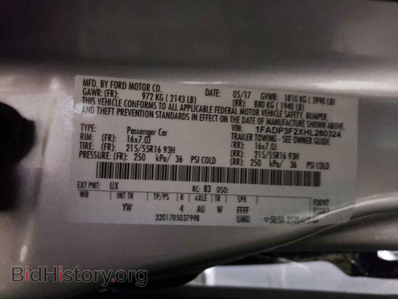 2017 FORD FOCUS - VIN: 1FADP3F2XHL280324 - Фото 12