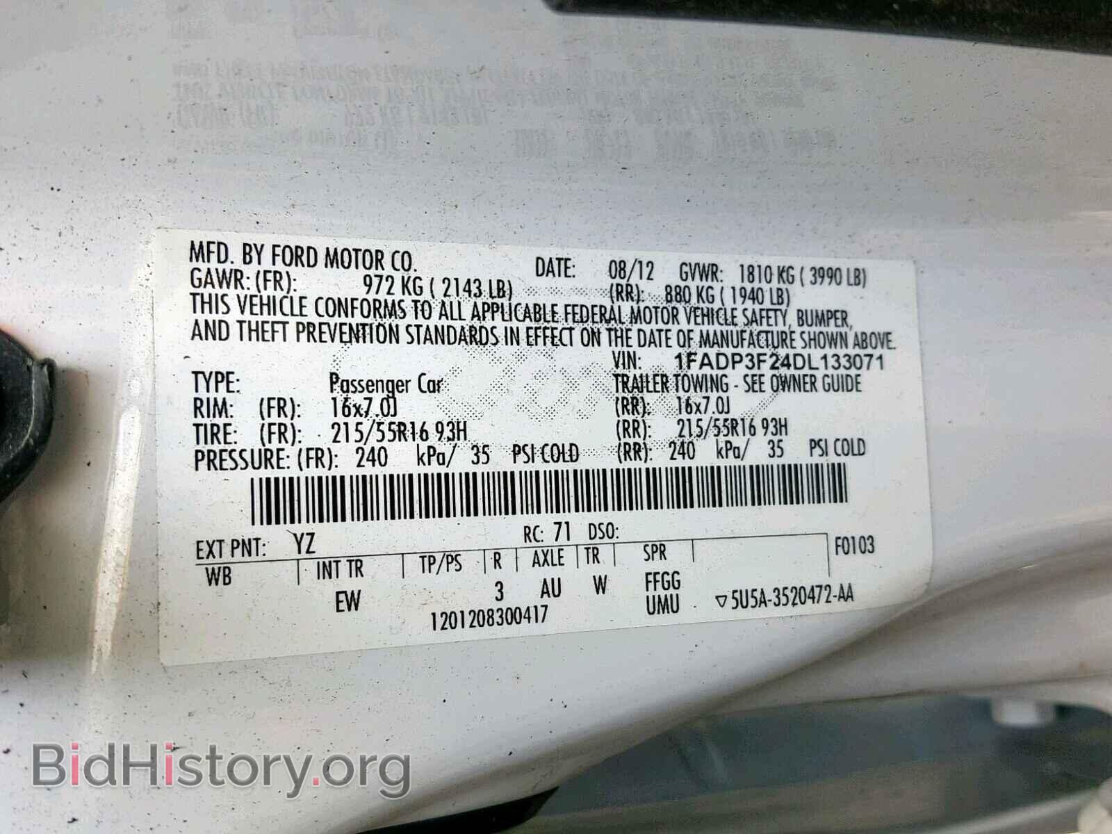 2013 FORD FOCUS SE - VIN: 1FADP3F24DL133071 - Фото 10