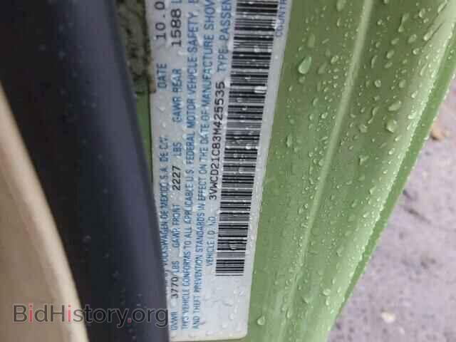 2003 VOLKSWAGEN BEETLE - VIN: 3VWCD21C83M425535 - Фото 10