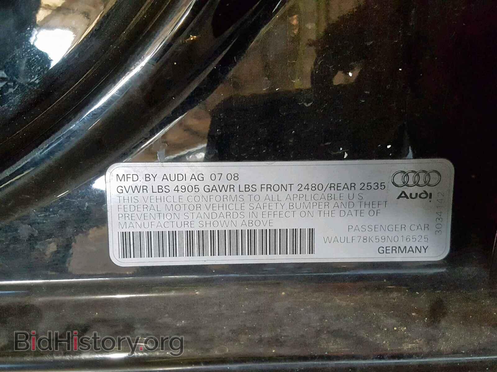 2009 AUDI A4 - VIN: WAULF78K59N016525 - Фото 10