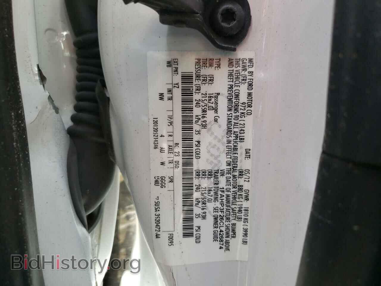 2012 FORD FOCUS - VIN: 1FAHP3F26CL426874 - Photo 10