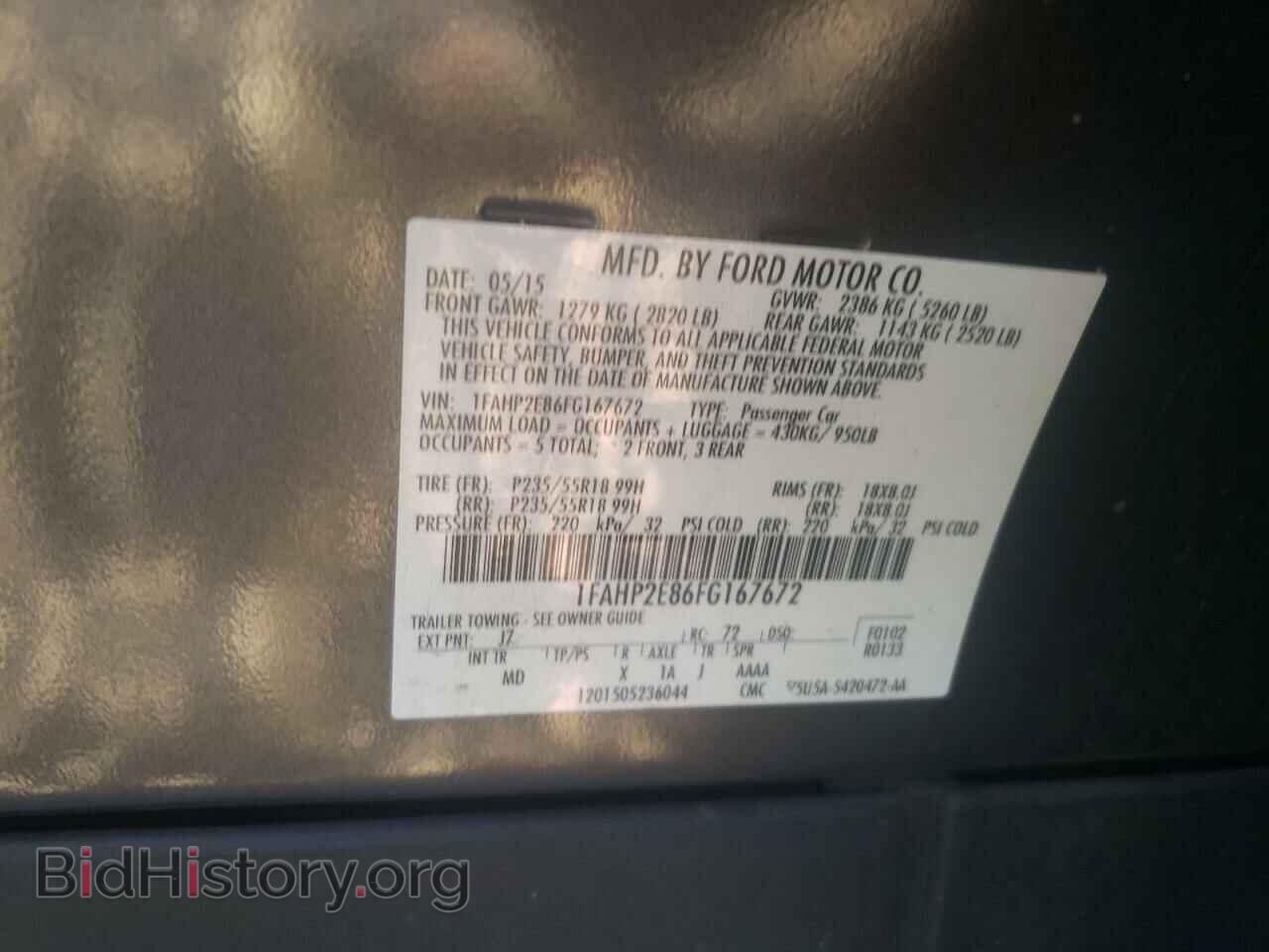 2015 FORD TAURUS - VIN: 1FAHP2E86FG167672 - Фото 10