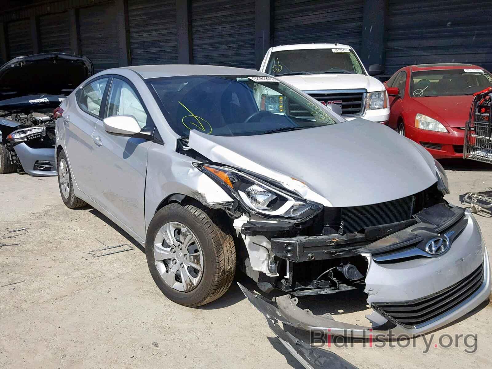 Photo KMHDH4AE2GU488104 - HYUNDAI ELANTRA 2016