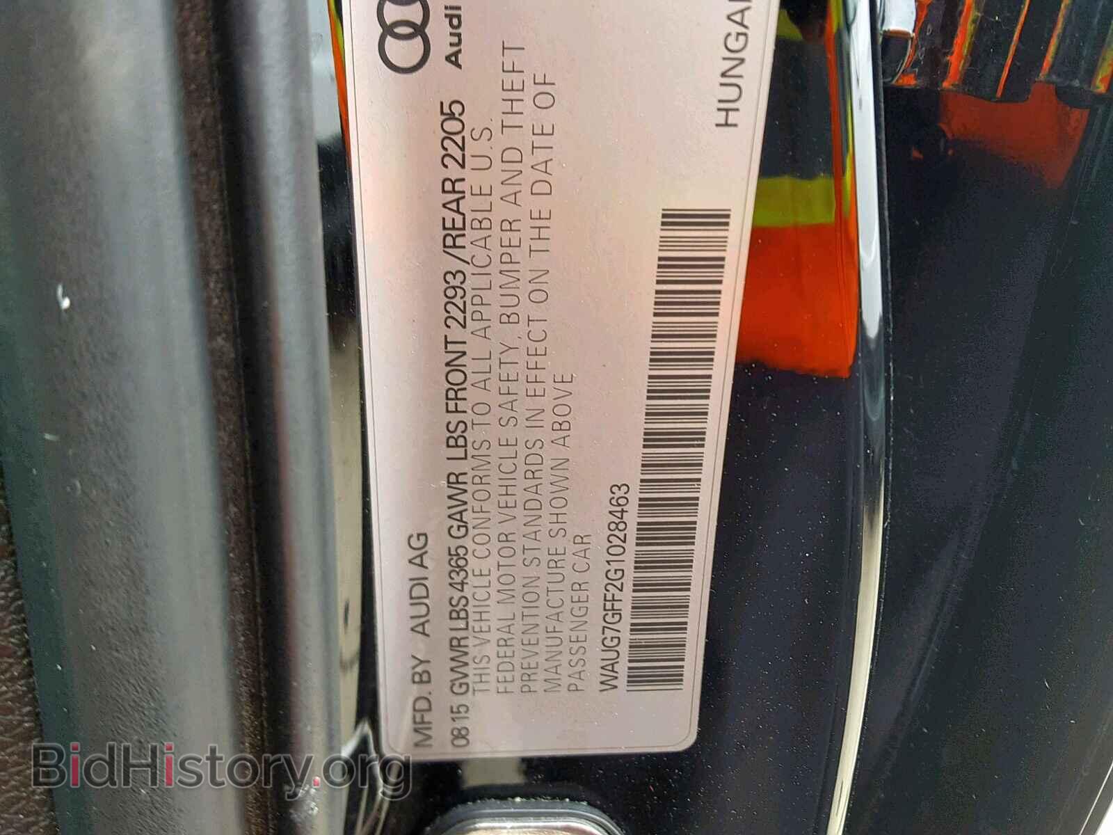 2016 AUDI A3 - VIN: WAUG7GFF2G1028463 - Фото 10