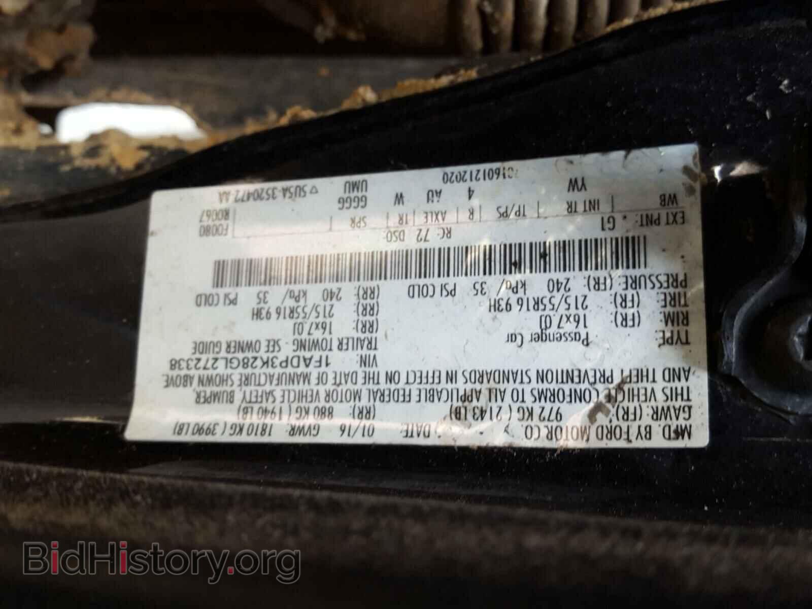 2016 FORD FOCUS - VIN: 1FADP3K28GL272338 - Фото 10