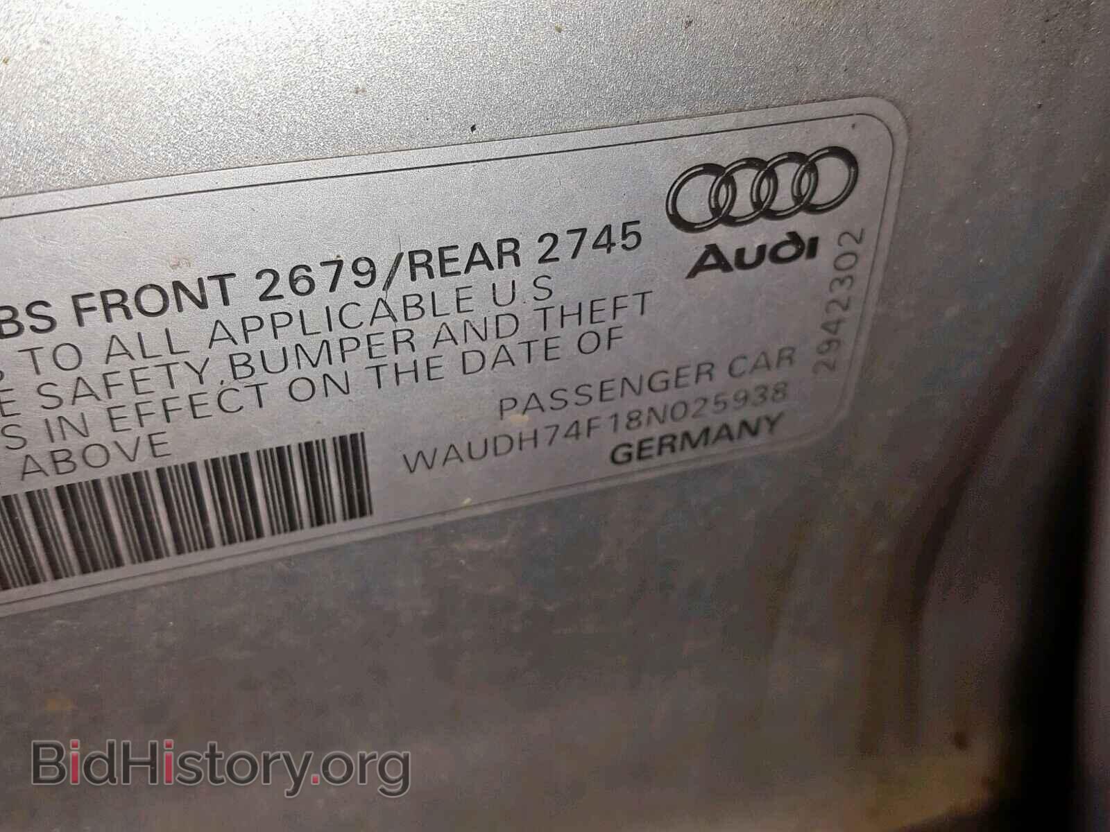 2008 AUDI A6 - VIN: WAUDH74F18N025938 - Фото 10