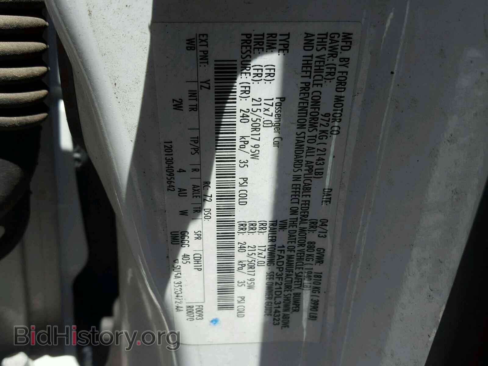 2013 FORD FOCUS - VIN: 1FADP3F21DL314323 - Фото 10