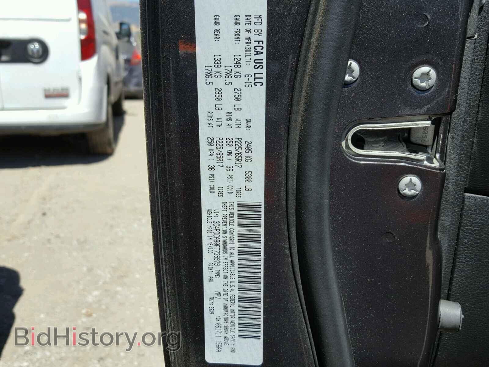 2015 DODGE JOURNEY SE - VIN: 3C4PDCAB0FT735979 - Фото 10