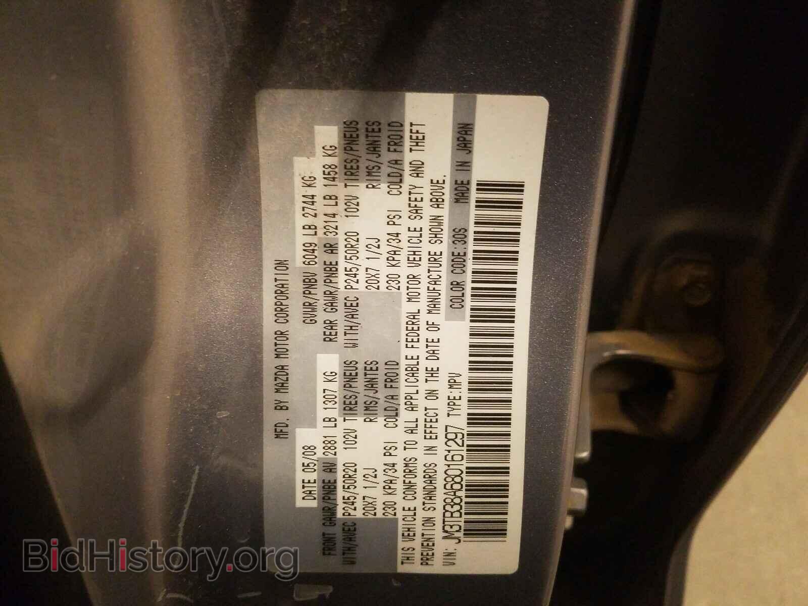 2008 MAZDA CX-9 - VIN: JM3TB38A680161297 - Фото 10