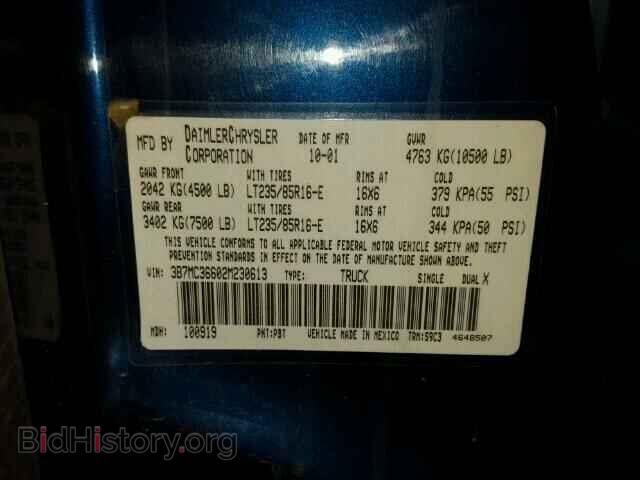 2002 DODGE RAM 3500 - VIN: 3B7MC36602M230613 - Photo 10