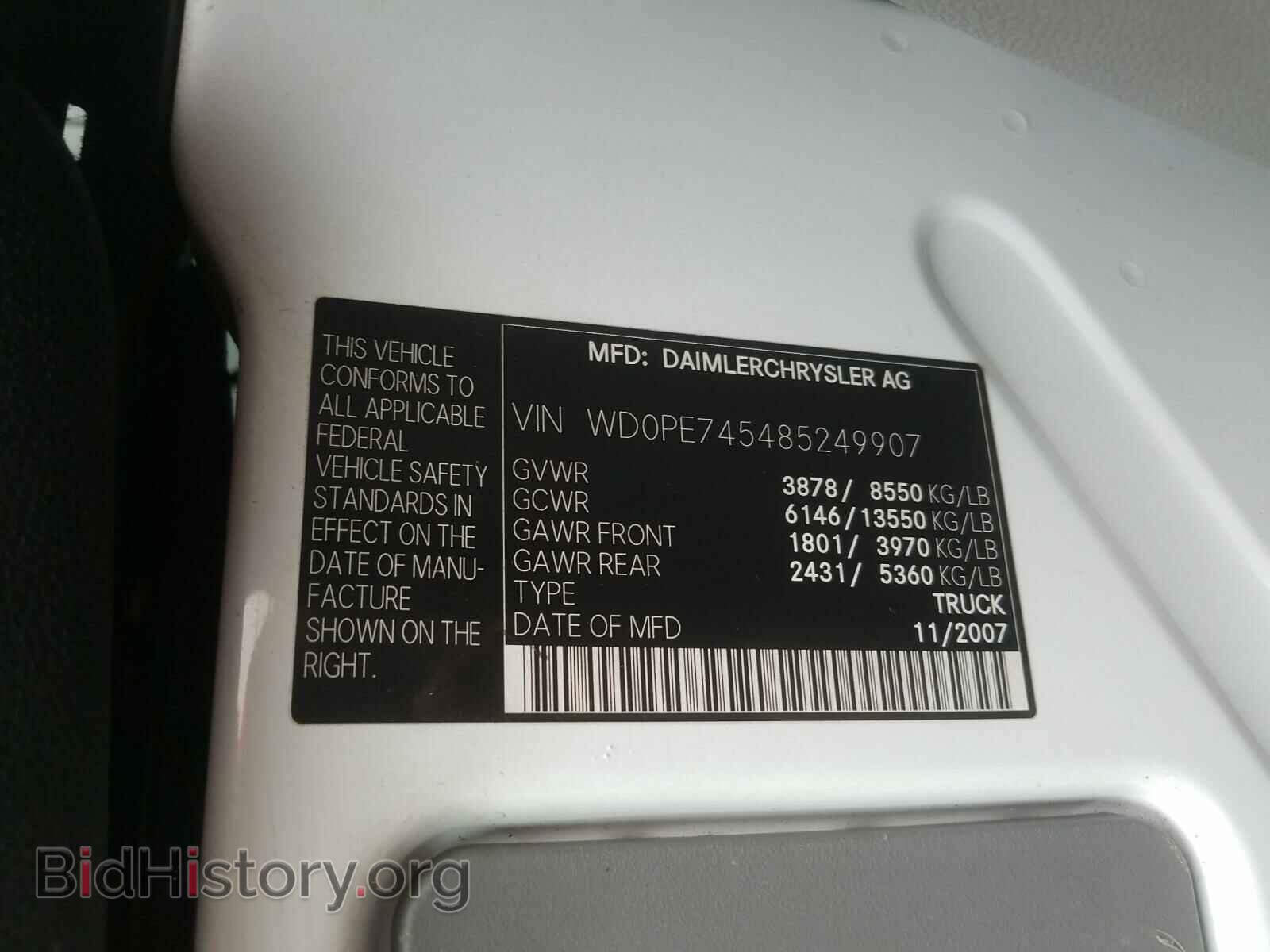 2008 DODGE SPRINTER - VIN: WD0PE745485249907 - Photo 10