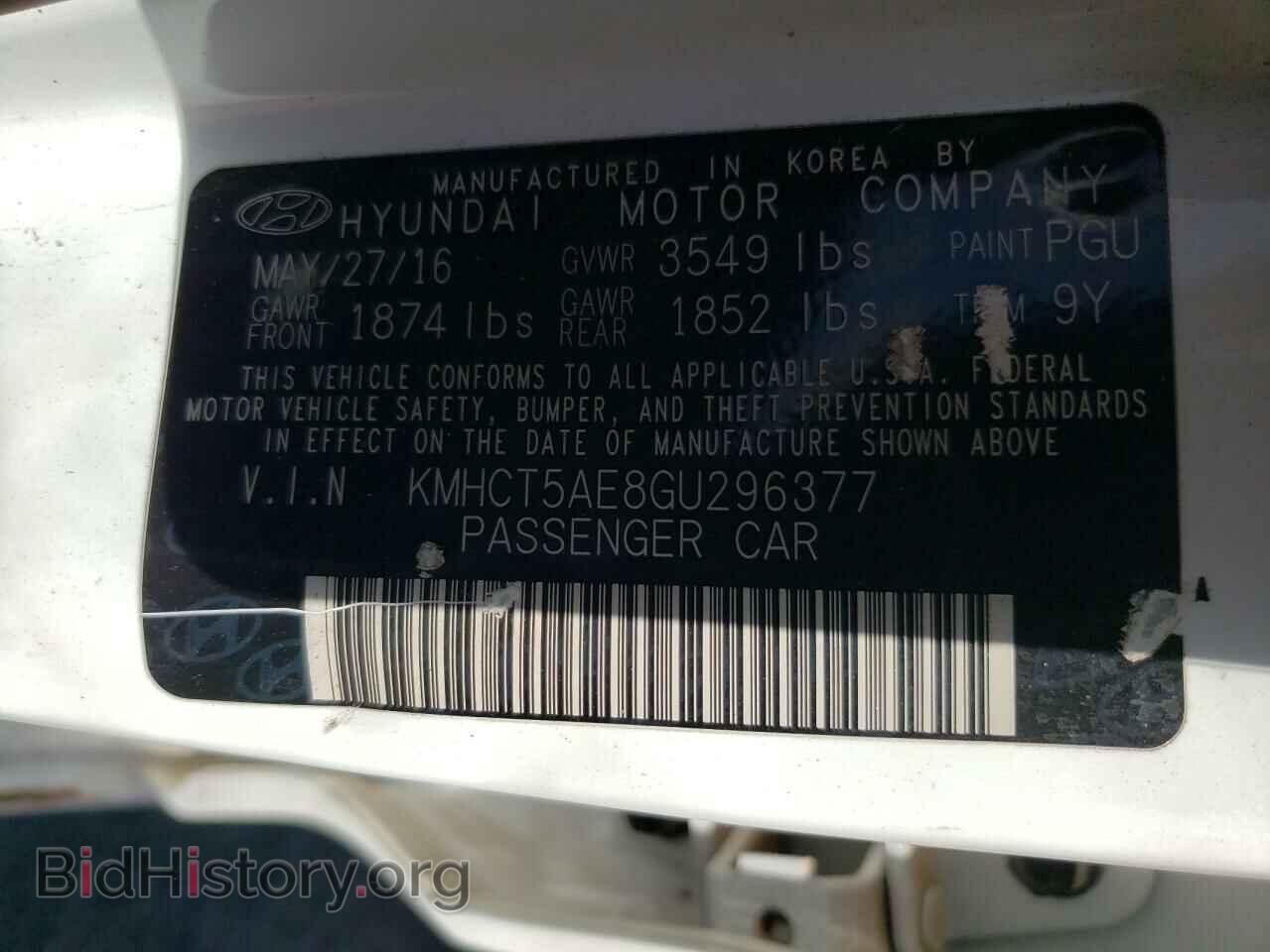 2016 HYUNDAI ACCENT - VIN: KMHCT5AE8GU296377 - Фото 10