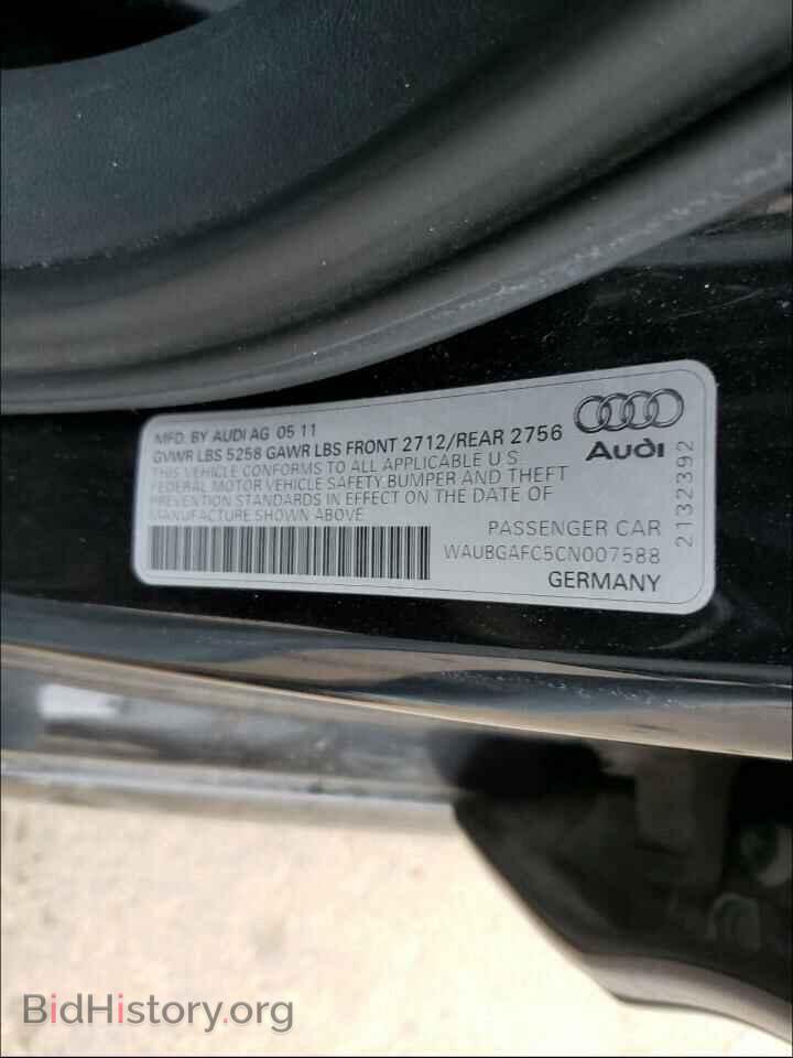 2012 Audi A6 (VIN WAUBGAFC5CN007588) — photo 10 of 10