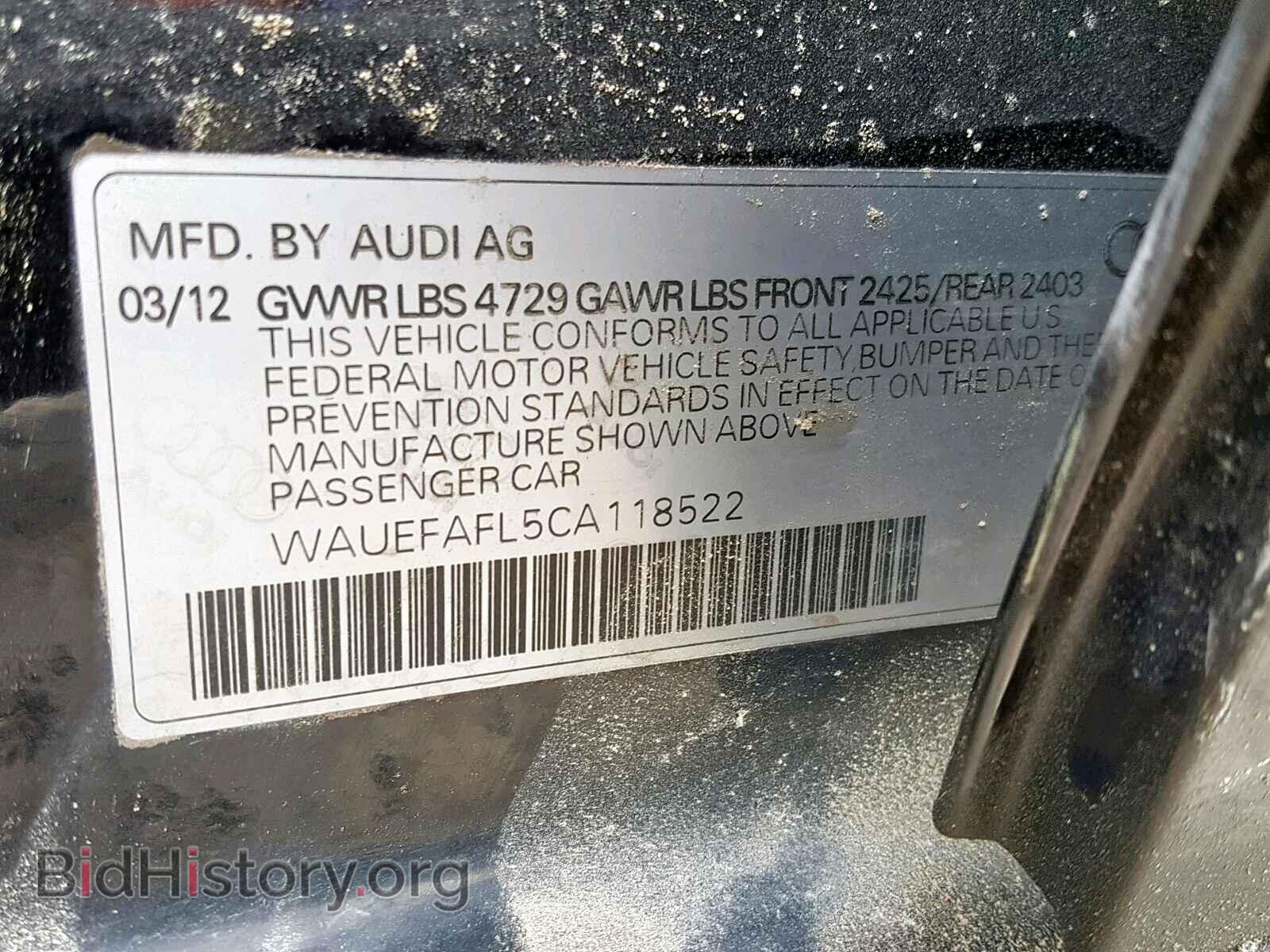 2012 AUDI A4 - VIN: WAUEFAFL5CA118522 - Фото 10
