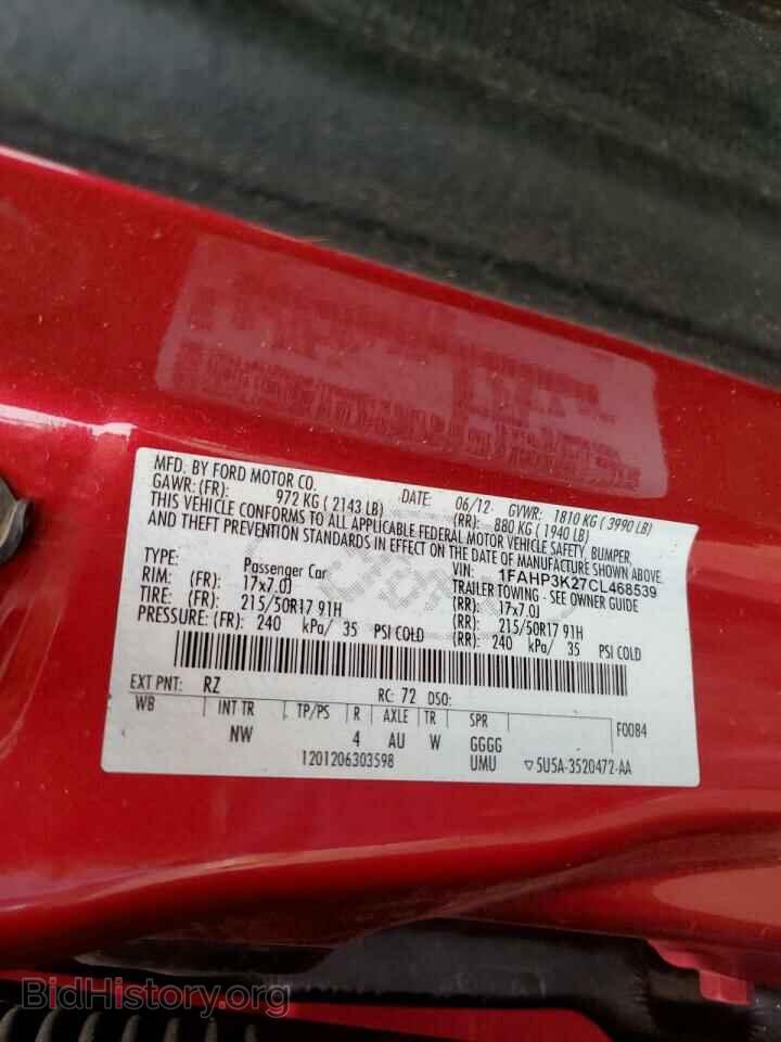 2012 FORD FOCUS - VIN: 1FAHP3K27CL468539 - Фото 12