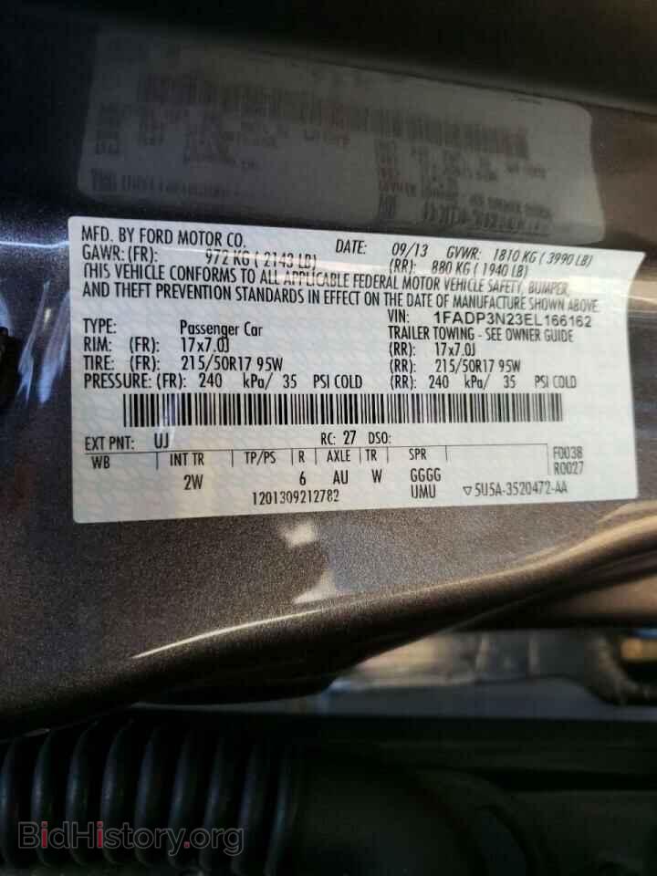 2014 FORD FOCUS - VIN: 1FADP3N23EL166162 - Фото 10