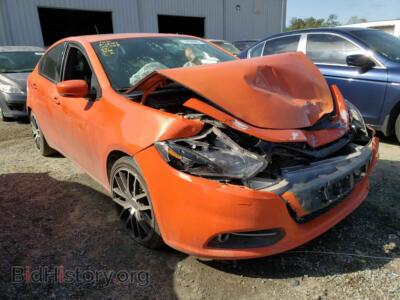 2015 Dodge DART Dart GT, оранжевый — VIN 1C3CDFEBXFD205801, Copart