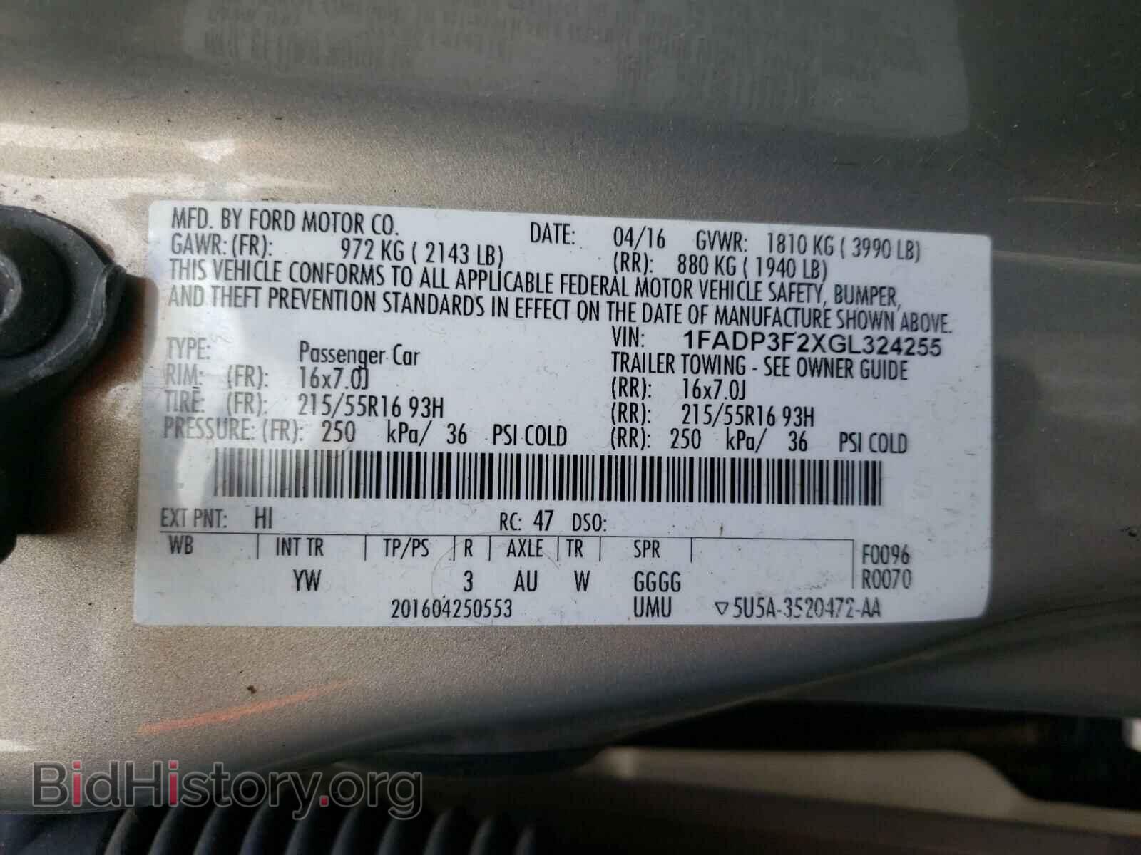 2016 FORD FOCUS - VIN: 1FADP3F2XGL324255 - Photo 10