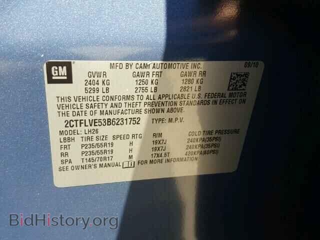 2011 GMC TERRAIN - VIN: 2CTFLVE53B6231752 - Photo 10