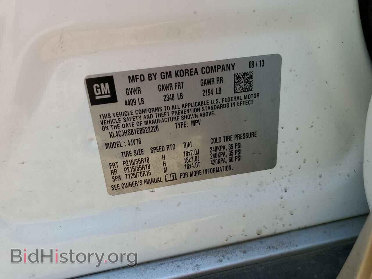 2014 BUICK ENCORE - VIN: KL4CJHSB1EB522326 - Photo 13