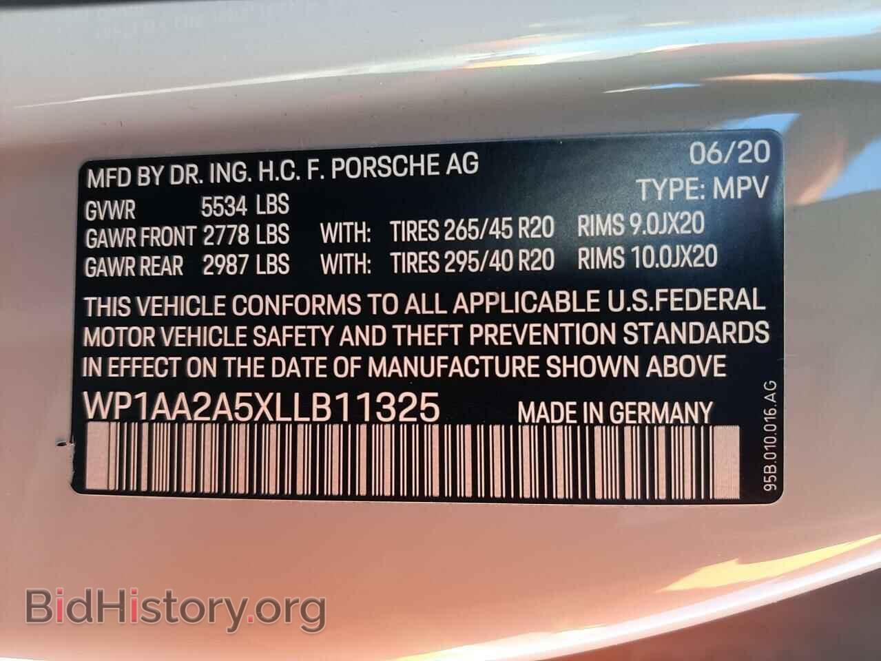 2020 PORSCHE MACAN - VIN: WP1AA2A5XLLB11325 - Photo 10