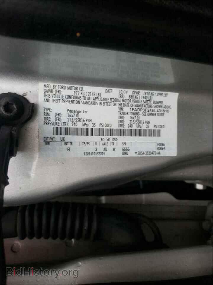 2014 FORD FOCUS - VIN: 1FADP3F24EL431816 - Photo 10