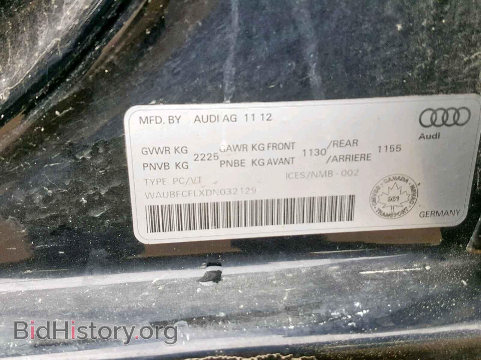 2013 AUDI A4 - VIN: WAUBFCFLXDN032129 - Фото 10