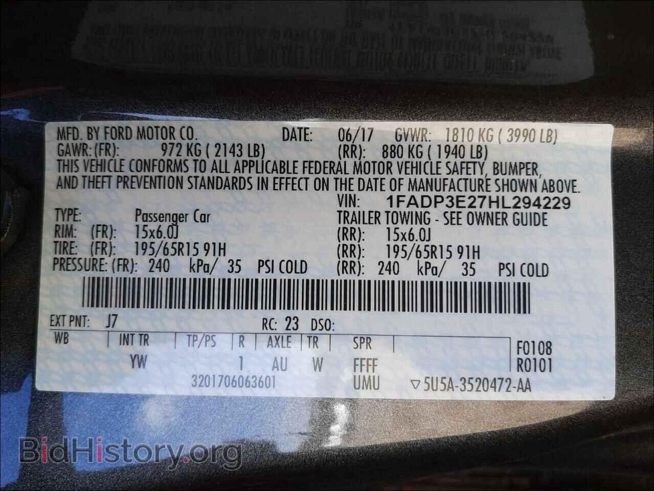 2017 FORD FOCUS - VIN: 1FADP3E27HL294229 - Photo 10
