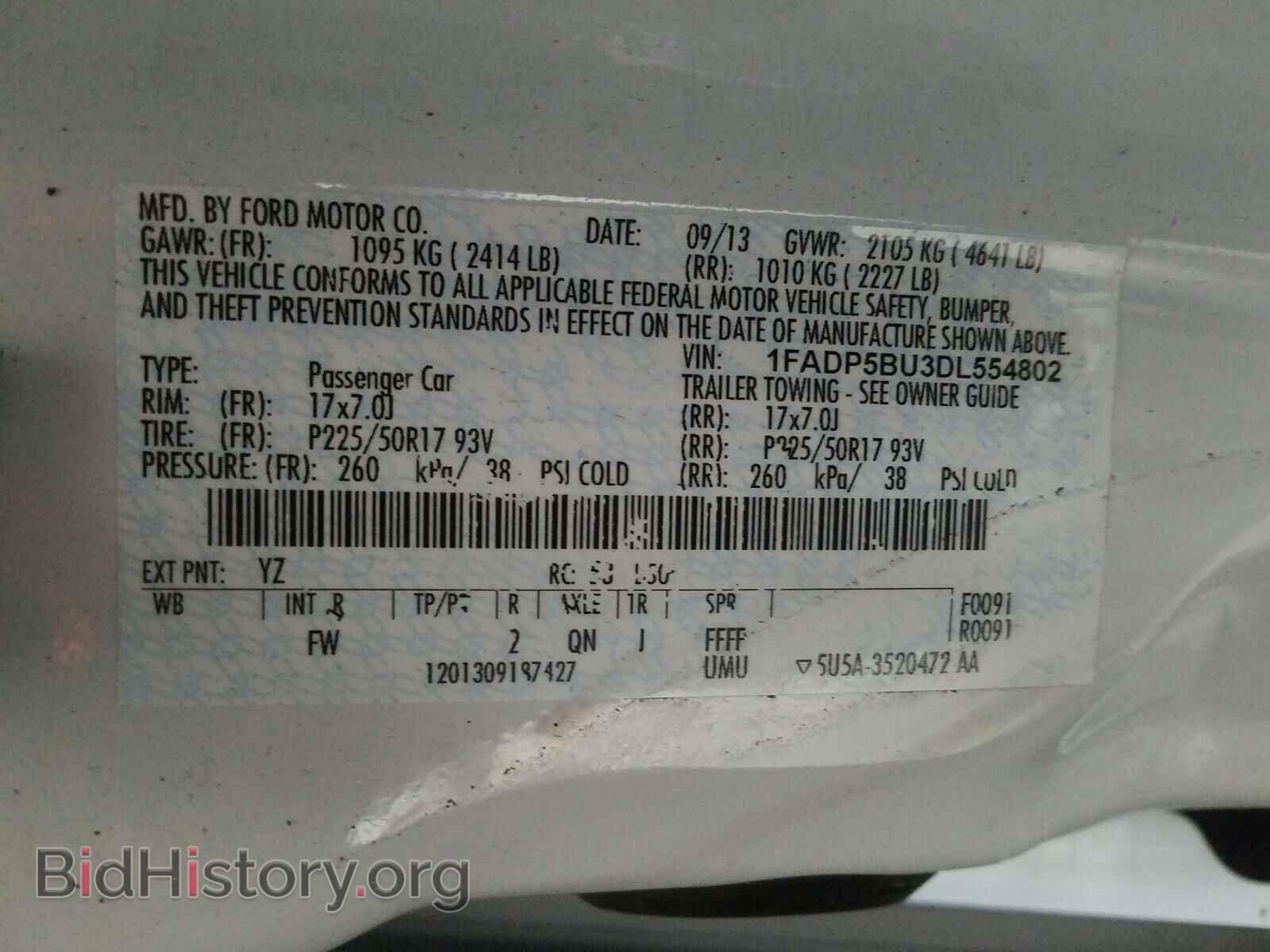 2013 FORD CMAX - VIN: 1FADP5BU3DL554802 - Фото 10