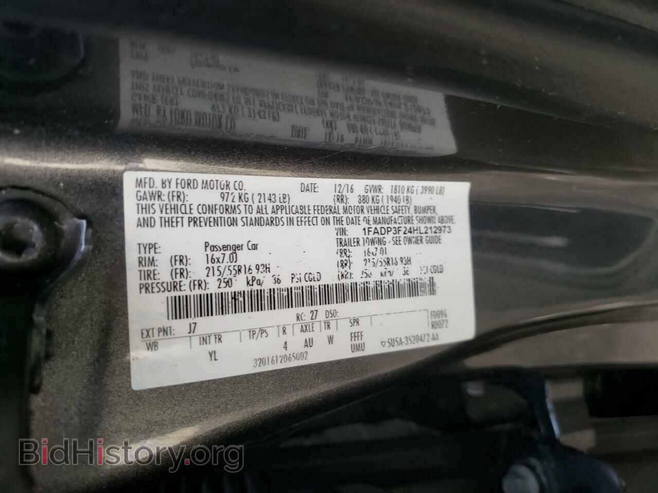 2017 FORD FOCUS - VIN: 1FADP3F24HL212973 - Фото 10