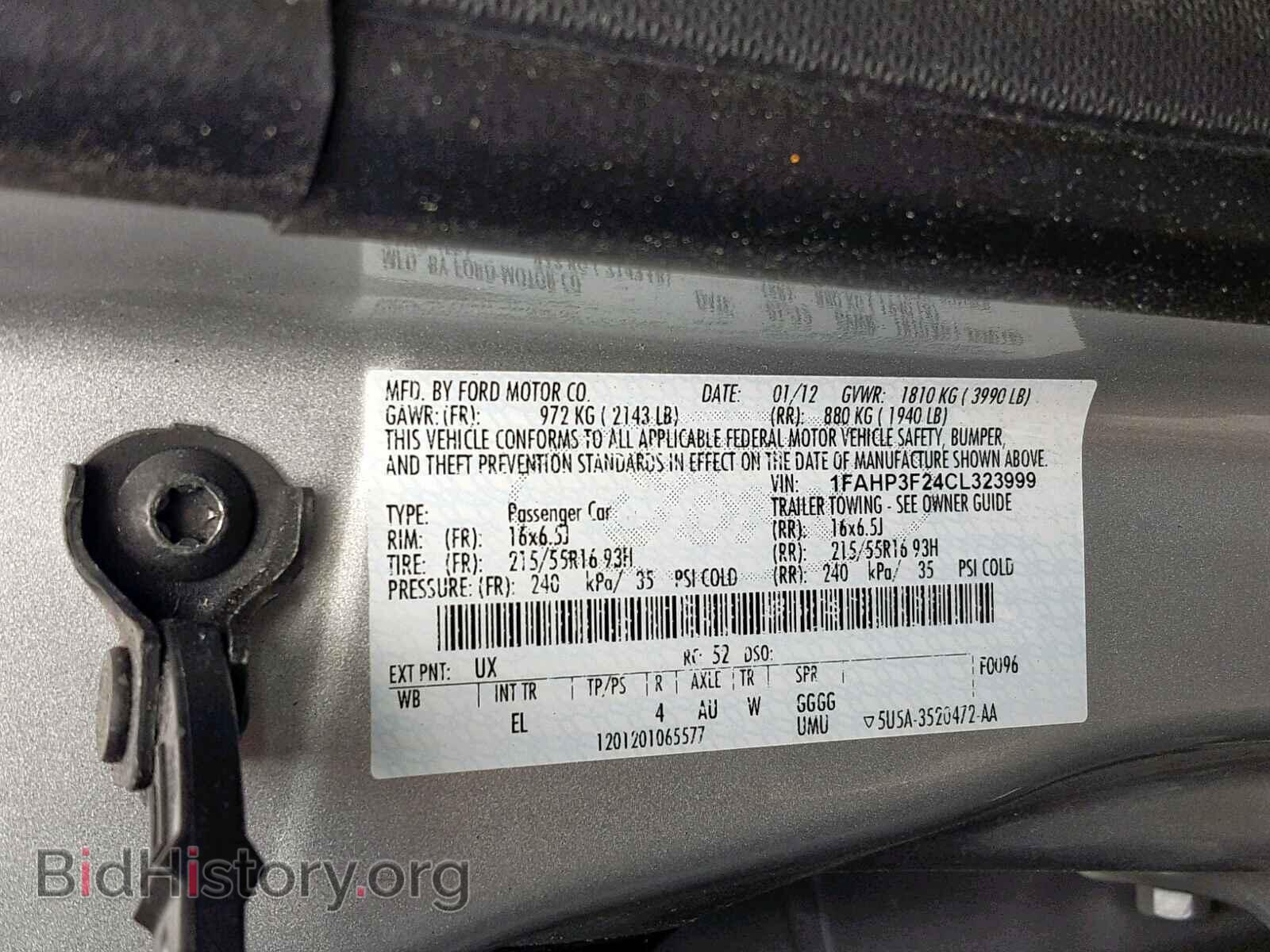 2012 FORD FOCUS SE - VIN: 1FAHP3F24CL323999 - Фото 10