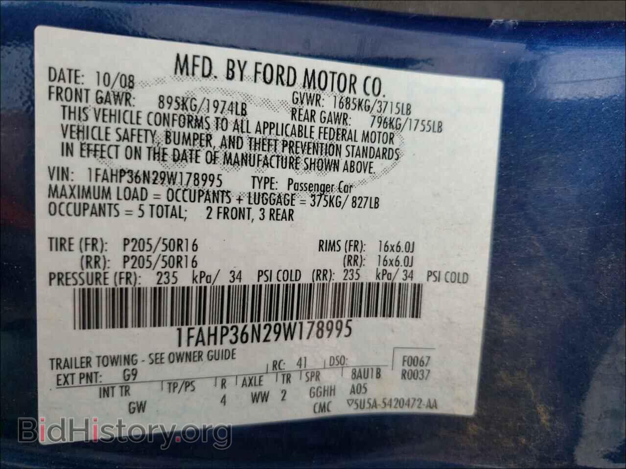 2009 FORD FOCUS - VIN: 1FAHP36N29W178995 - Photo 10