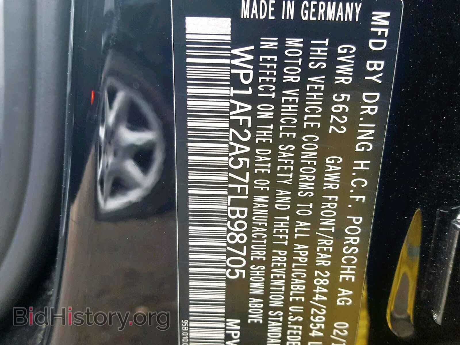 2015 PORSCHE MACAN - VIN: WP1AF2A57FLB98705 - Photo 10