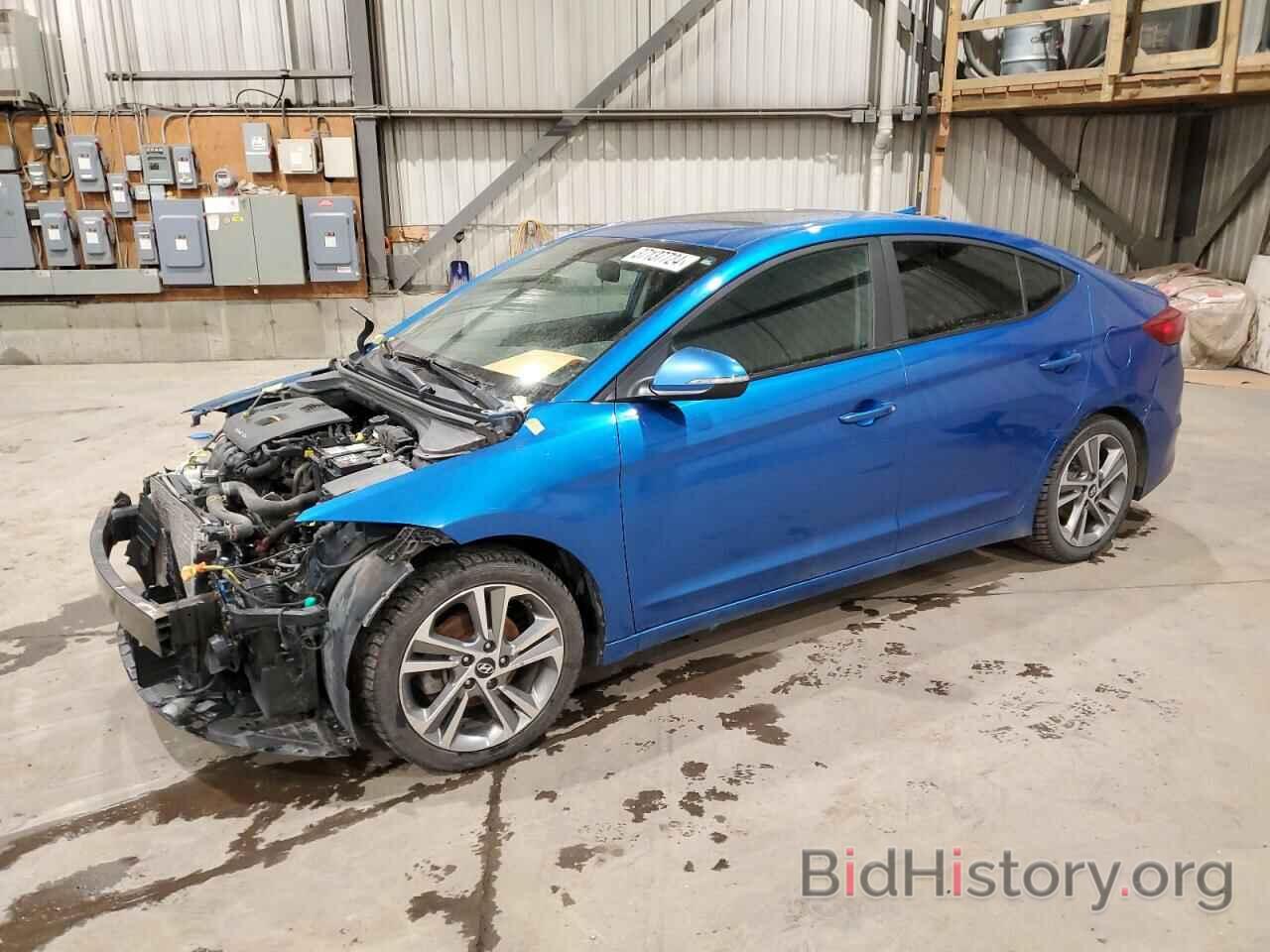 Report KMHD84LF6HU131659 HYUNDAI ELANTRA 2017 BLUE GAS - price and ...