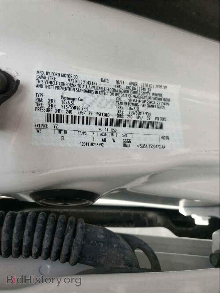 2012 FORD FOCUS - VIN: 1FAHP3F29CL277439 - Фото 10