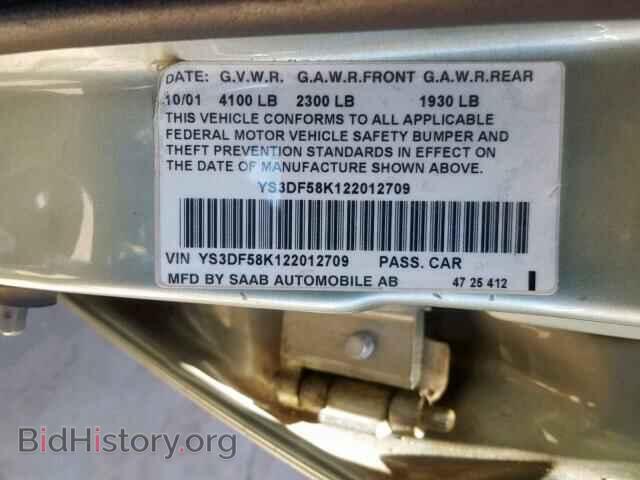 2002 SAAB 9 3 - VIN: YS3DF58K122012709 - Photo 10