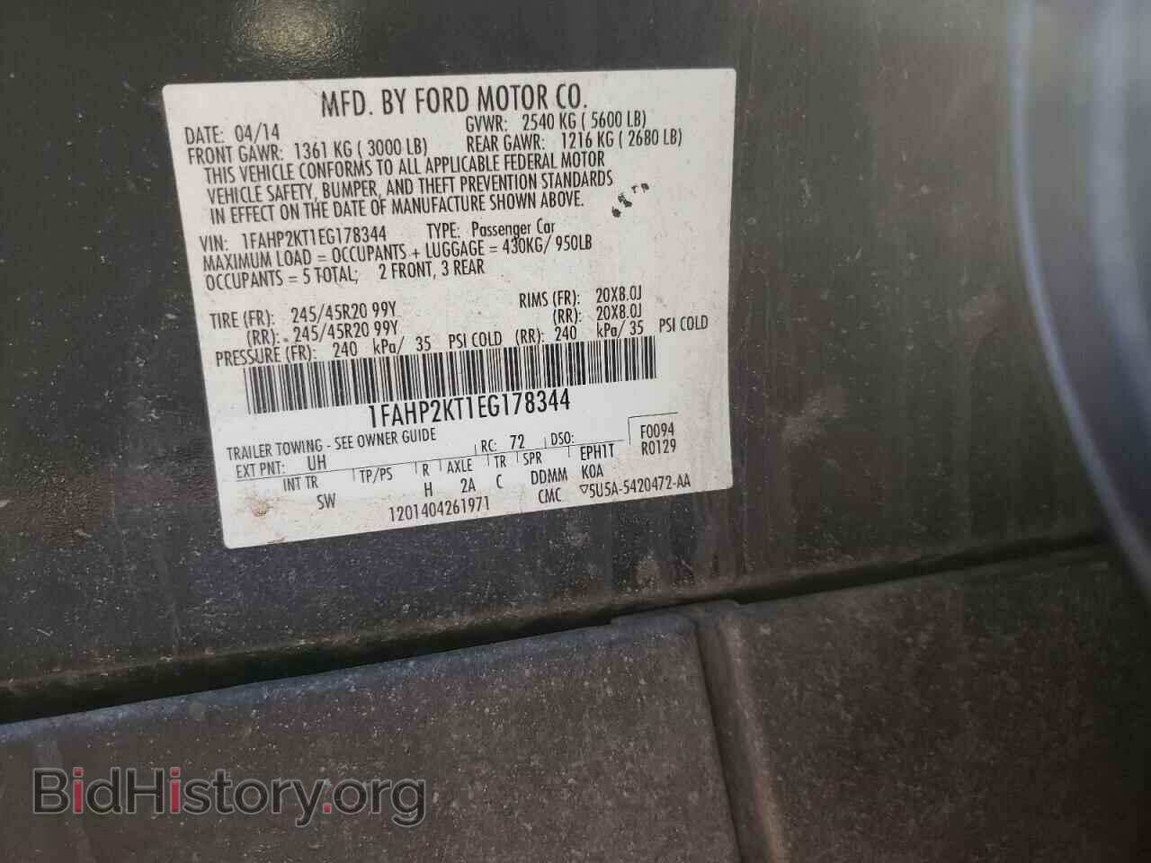 2014 FORD TAURUS - VIN: 1FAHP2KT1EG178344 - Фото 10