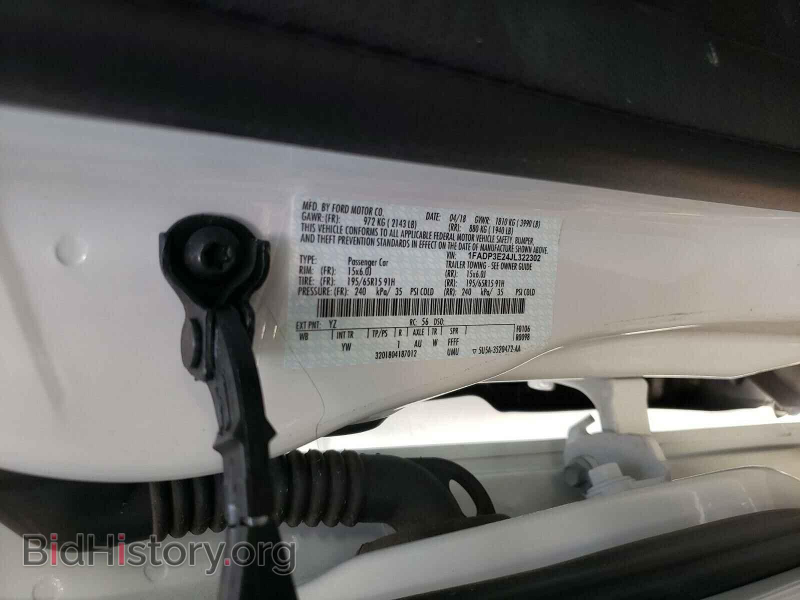 2018 FORD FOCUS - VIN: 1FADP3E24JL322302 - Фото 10