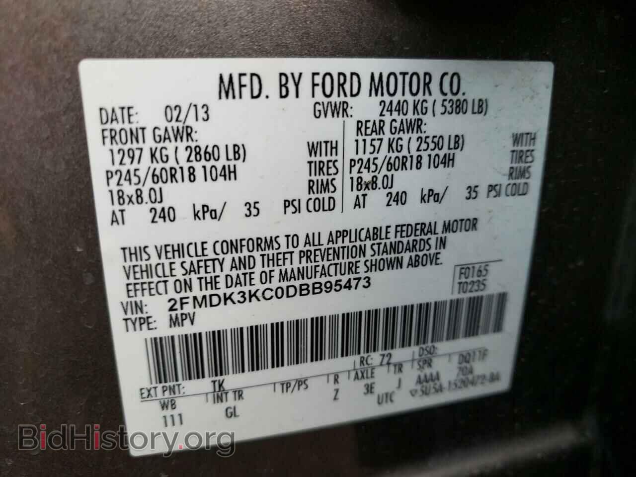 2013 FORD EDGE - VIN: 2FMDK3KC0DBB95473 - Photo 10