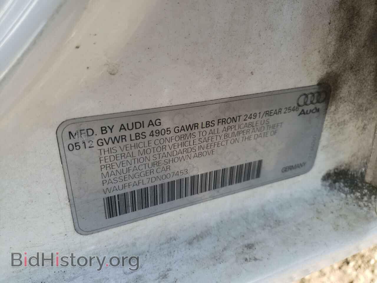 2013 AUDI A4 - VIN: WAUFFAFL7DN007453 - Фото 10