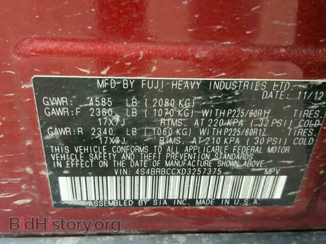 2013 SUBARU OUTBACK - VIN: 4S4BRBCCXD3257375 - Photo 10