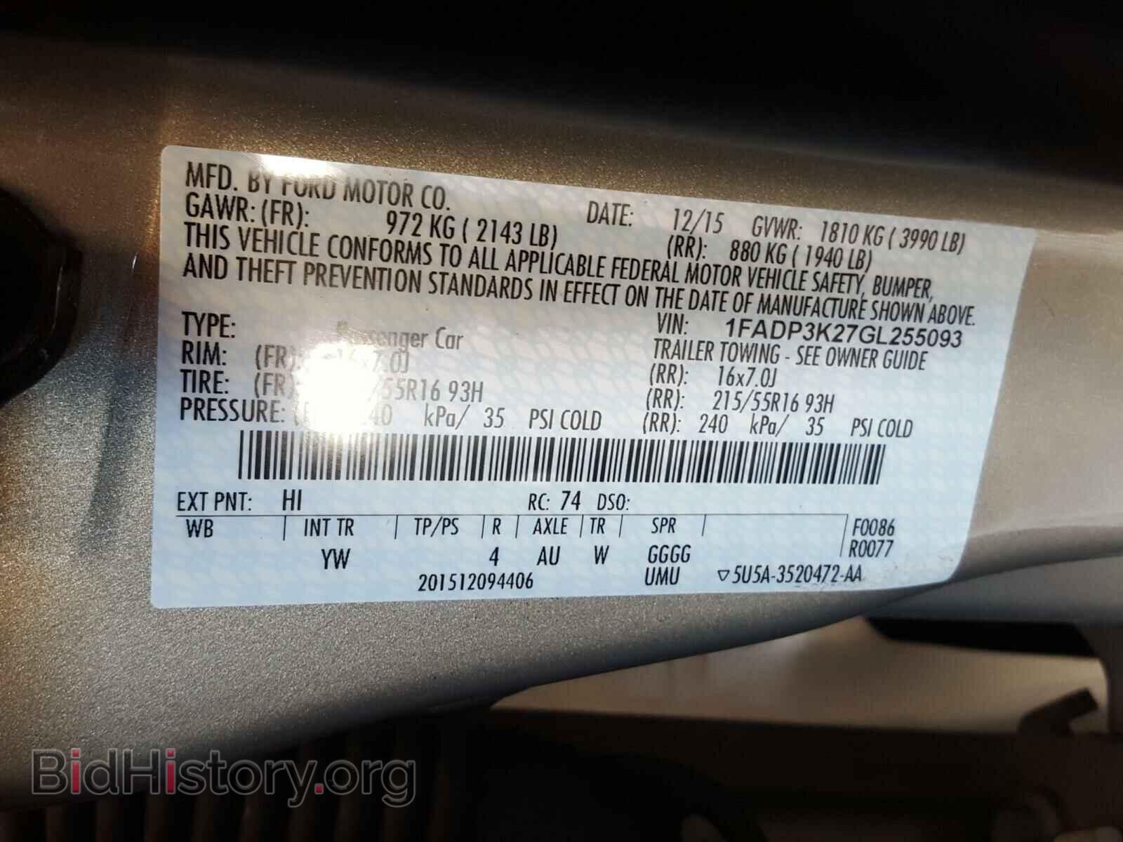 2016 FORD FOCUS - VIN: 1FADP3K27GL255093 - Photo 10