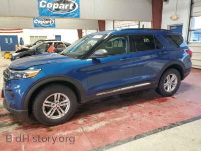 2022 Ford EXPLORER XLT, синий — VIN 1FMSK8DH3NGB68730, Copart