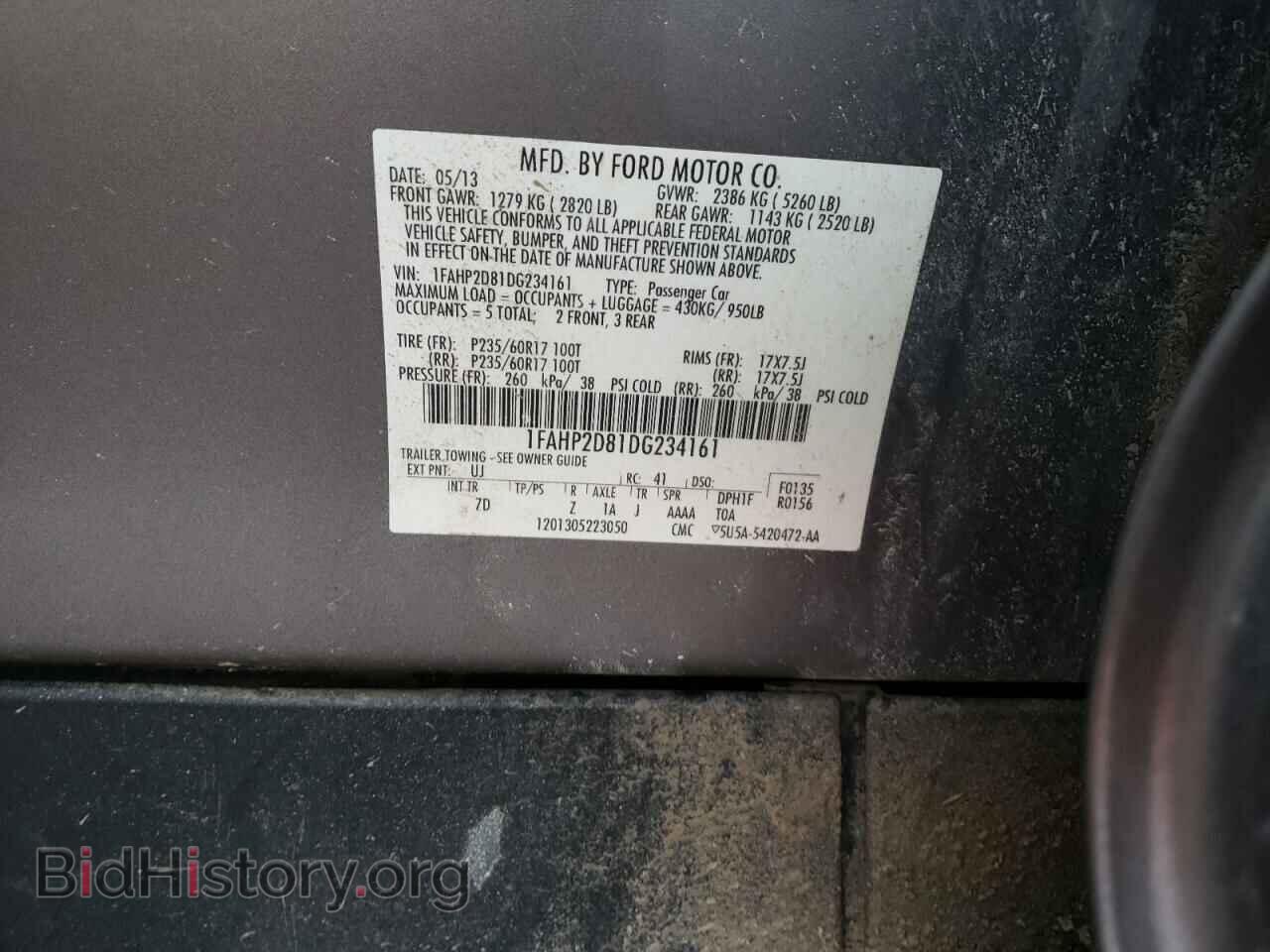 2013 FORD TAURUS - VIN: 1FAHP2D81DG234161 - Фото 10