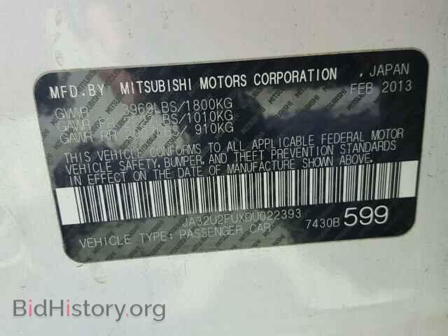 2013 MITSUBISHI LANCER - VIN: JA32U2FUXDU022393 - Фото 10