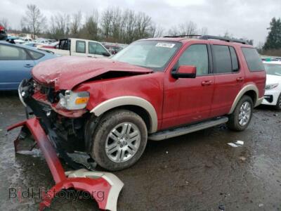 2010 Ford EXPLORER Explorer E, red — VIN 1FMEU7E87AUB15525, Copart