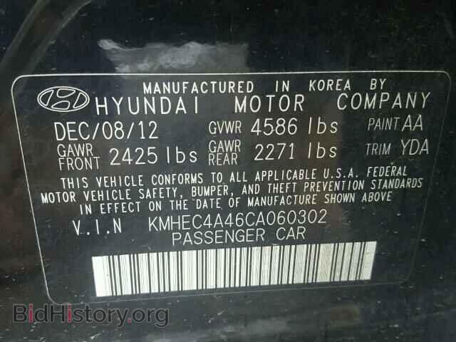 2012 HYUNDAI SONATA - VIN: KMHEC4A46CA060302 - Фото 10