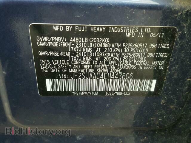 2014 SUBARU FORESTER - VIN: JF2SJAAC4EH443606 - Фото 10