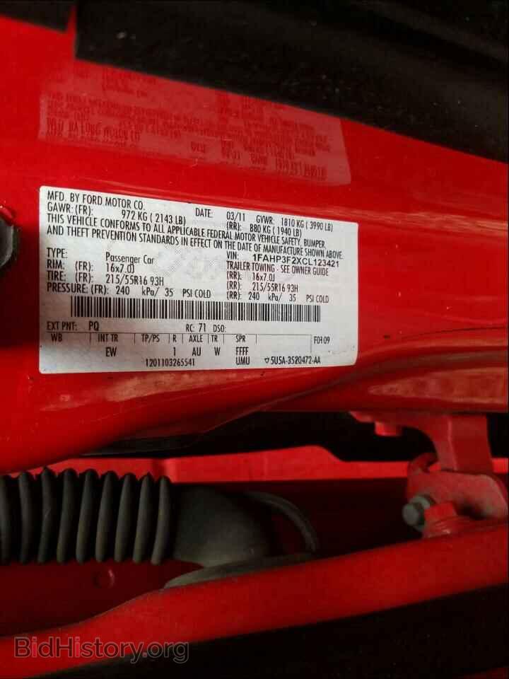 2012 FORD FOCUS - VIN: 1FAHP3F2XCL123421 - Фото 10